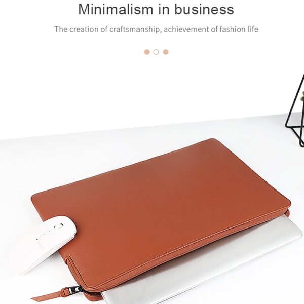 13.3 Inch Thin and Light Laptop Liner Bag with Pu Material - Armygreen - Image 5