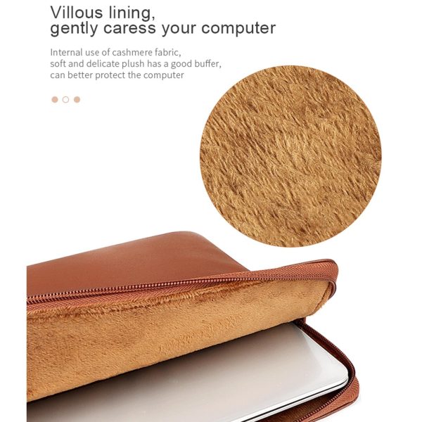 13.3 Inch Thin and Light Laptop Liner Bag with Pu Material - Armygreen - Image 6