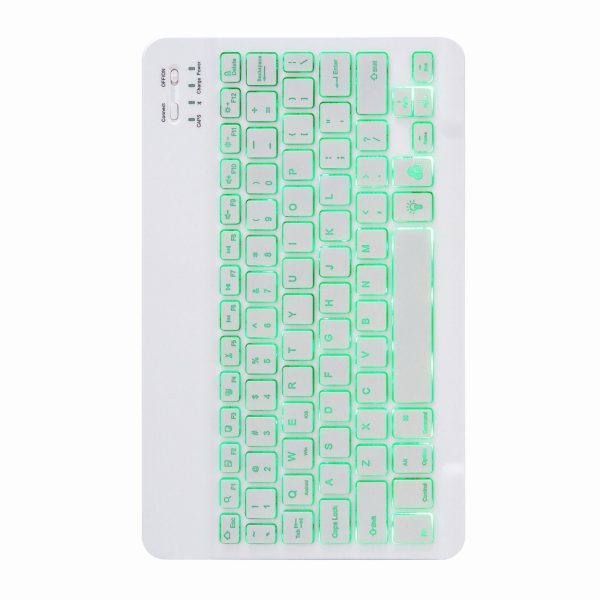 Bluetooth Keyboard Leather Case For Ipad 10.2 / 10.5 With Monochrome Backlight & Three-Fold Holder - Purple - Image 10
