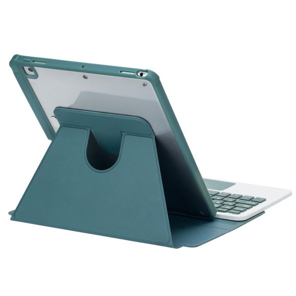 360 Rotation Bluetooth Keyboard Leather Case For Ipad 10.9 2022 - Transparent Acrylic With Touch Control - Blue - Image 14