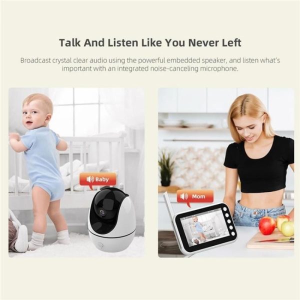 4.5 Video Baby Monitor With Two-Way Voice Temperature Display And Music Player - Image 3