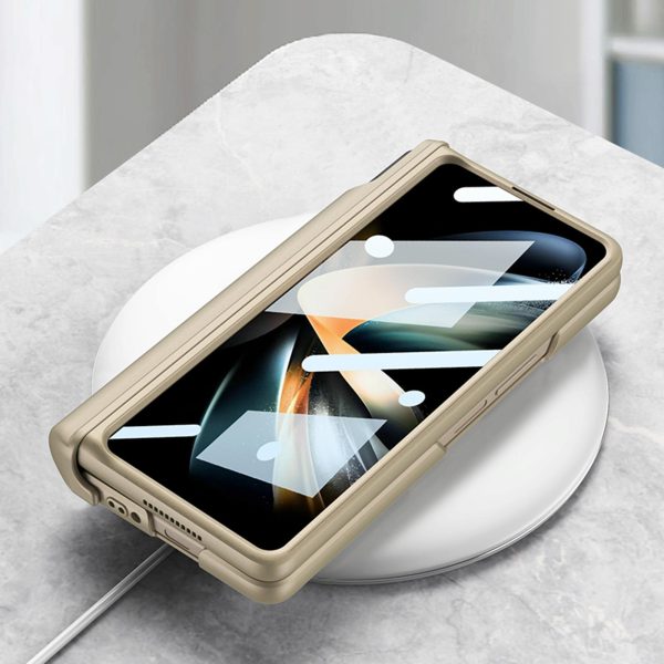 Samsung Galaxy z Fold 4 Shockproof Magnetic Fold Case with Wrist Strap - Black - Image 3