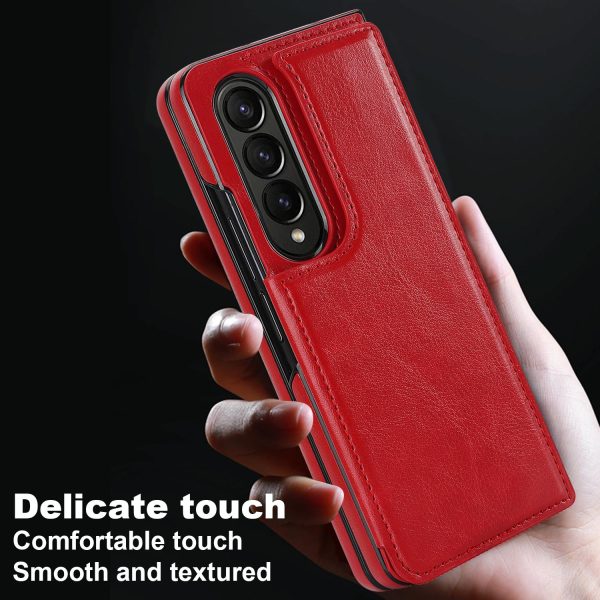 Full Coverage Double Buckle Phone Case for Samsung Galaxy z Fold 4 - Rose Gold - Image 5