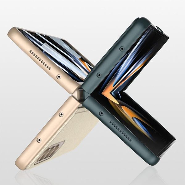 Foldable Leather Case with Stand for Samsung Galaxy z Fold 4 - Ultra Thin - Carbon Fiber - Image 4