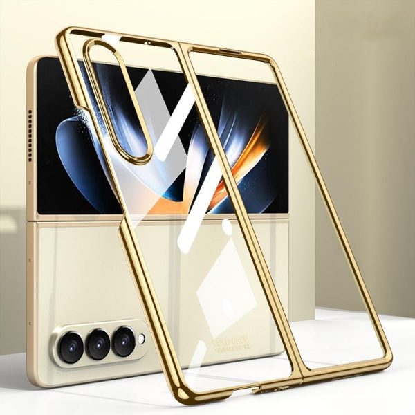 Electroplated Full Coverage Case for Samsung Galaxy z Fold 4 - Silver - Image 2