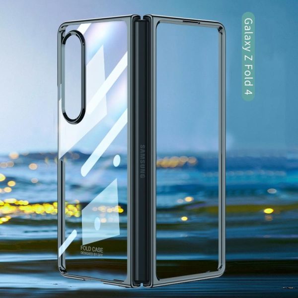 Electroplated Full Coverage Case for Samsung Galaxy z Fold 4 - Silver - Image 4