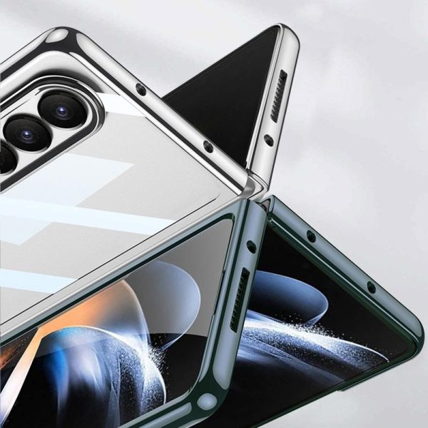Electroplated Full Coverage Case for Samsung Galaxy z Fold 4 - Silver - Image 5