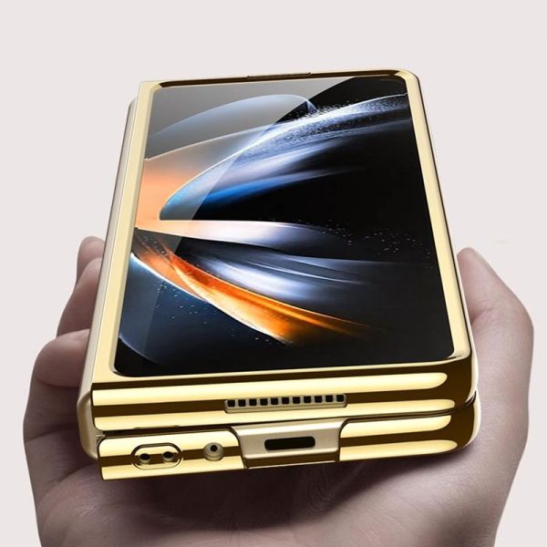Electroplated Full Coverage Case for Samsung Galaxy z Fold 4 - Silver - Image 6