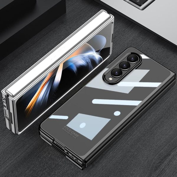 Electroplated Full Coverage Case for Samsung Galaxy z Fold 4 - Silver - Image 7