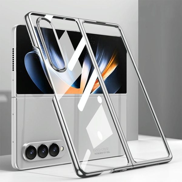 Electroplated Full Coverage Case for Samsung Galaxy z Fold 4 - Silver - Image 8