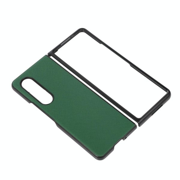 Fold 4 Cross Texture Pu Leather Case - Blue - Image 13