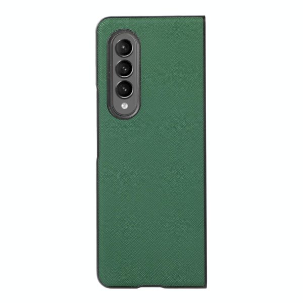 Fold 4 Cross Texture Pu Leather Case - Blue - Image 14