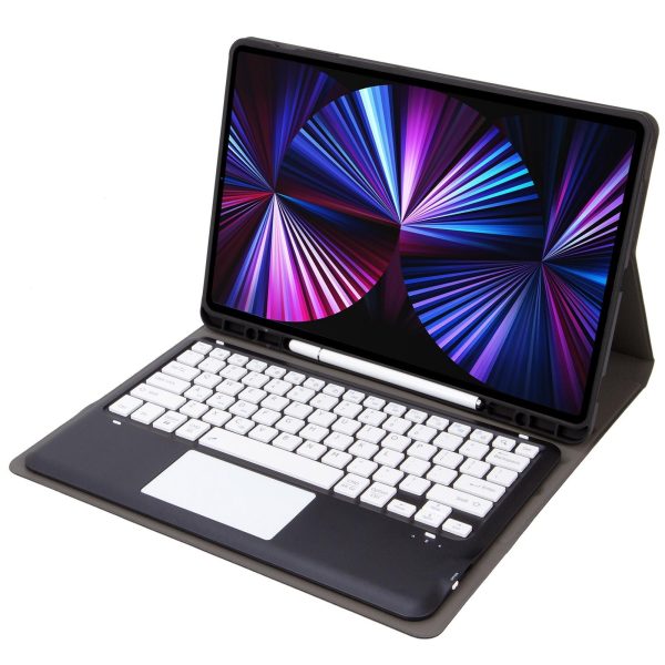 Detachable Bluetooth Keyboard Leather Case For Ipad Pro 12.9 2021 / 2020 / 2018 With Touch Pad - Dark Green - Image 9