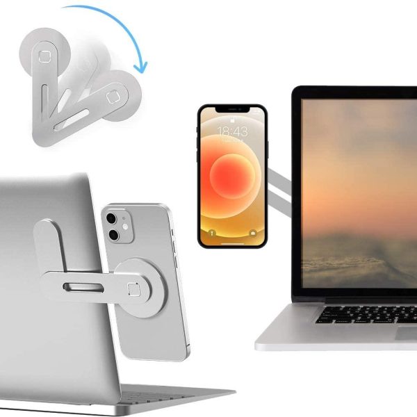 Aluminum Magnetic Phone Stand for Laptop Expansion - Blue - Image 4