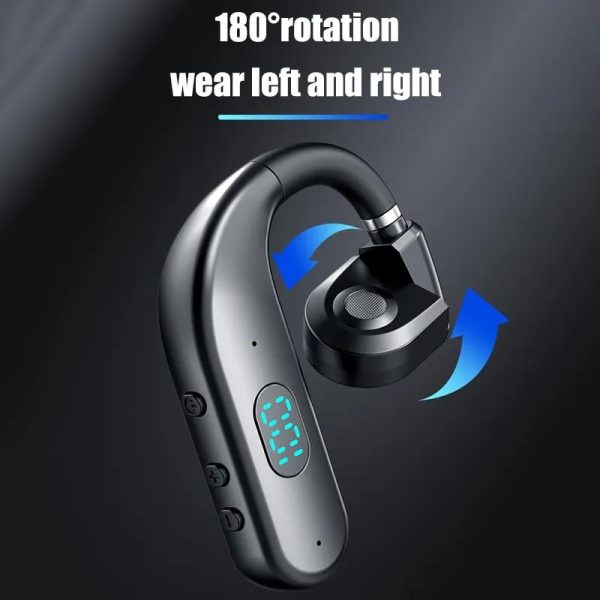 Wireless Bluetooth Headphone with Digital Display - Black - White - Image 6