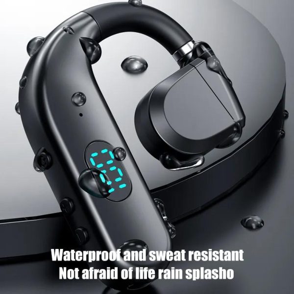 Wireless Bluetooth Headphone with Digital Display - Black - White - Image 8