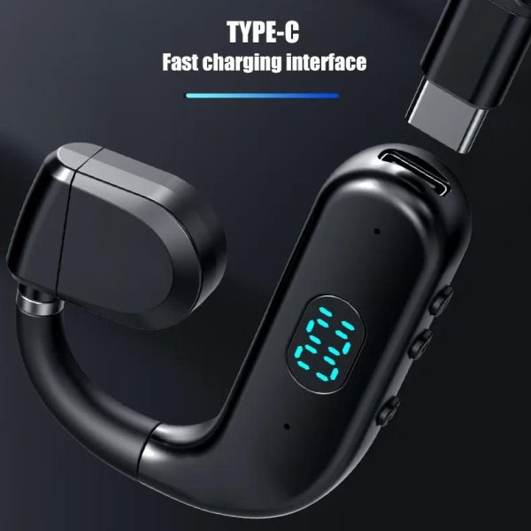 Wireless Bluetooth Headphone with Digital Display - Black - White - Image 9