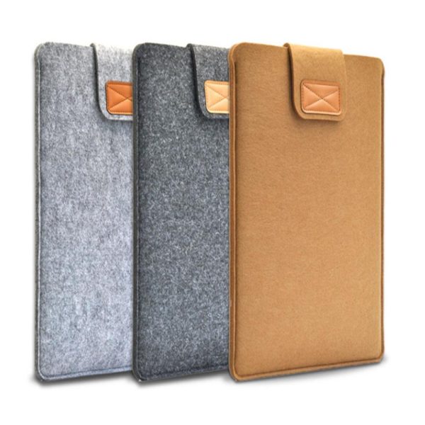 11 Inch Vertical Felt Laptop / Tablet Sleeve Bag - Dark Gray - Image 3