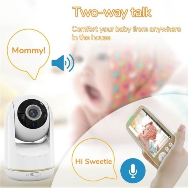 5-Inch Hd Baby Monitor With Built-In Ptz Rotation For Enhanced Security - Image 7