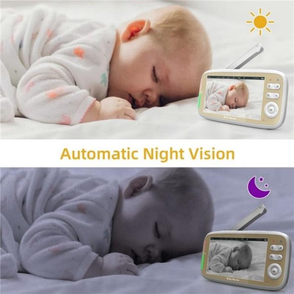 5-Inch Hd Baby Monitor With Built-In Ptz Rotation For Enhanced Security - Image 8