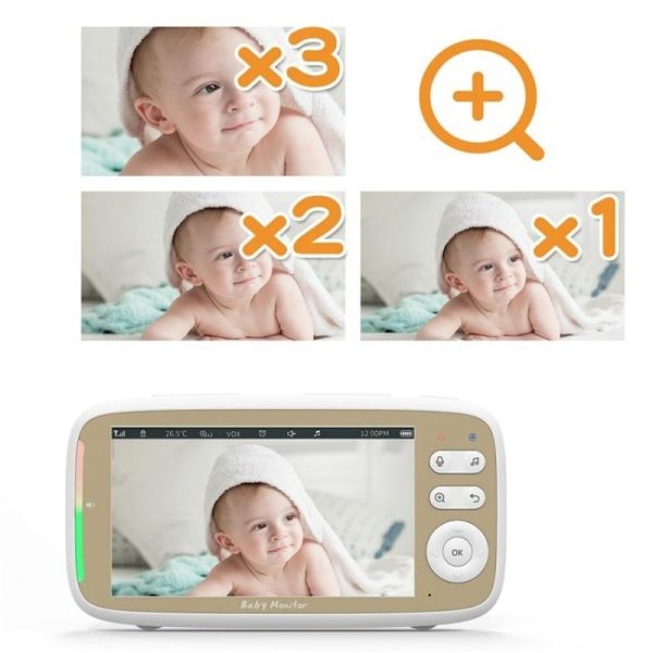 5-Inch Hd Baby Monitor With Built-In Ptz Rotation For Enhanced Security - Image 10