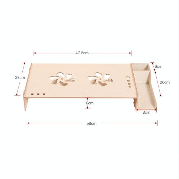 Wood Monitor Stand with Keyboard Storage - Tbd049404601C - Image 4