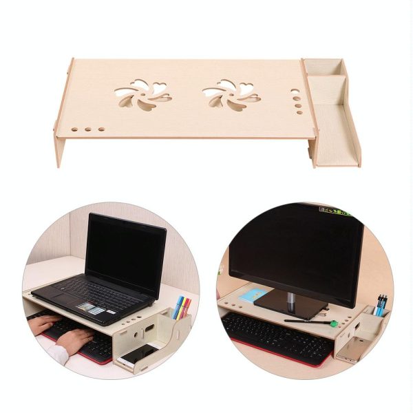 Wood Monitor Stand with Keyboard Storage - Tbd049404601C - Image 5