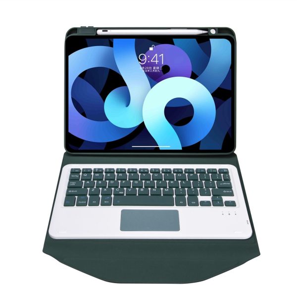 Bluetooth Keyboard Leather Case For Ipad Pro 11 With Pen Slot And Touchpad - Green - Image 15