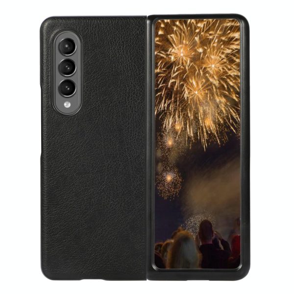 Two Tone Litchi Pu Case for Samsung Galaxy z Fold 4 - Slim & Stylish - Green - Image 2