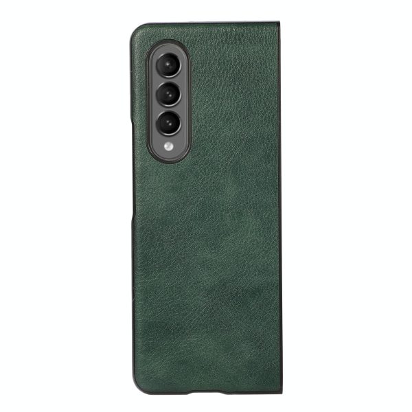 Two Tone Litchi Pu Case for Samsung Galaxy z Fold 4 - Slim & Stylish - Green - Image 13