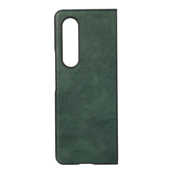 Two Tone Litchi Pu Case for Samsung Galaxy z Fold 4 - Slim & Stylish - Green - Image 14