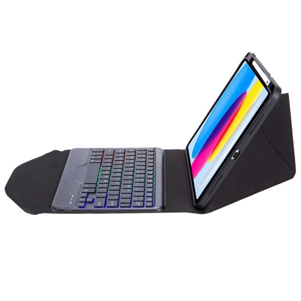 Bluetooth Keyboard Leather Tablet Case With Pen Slot And Backlight - Green - Image 6