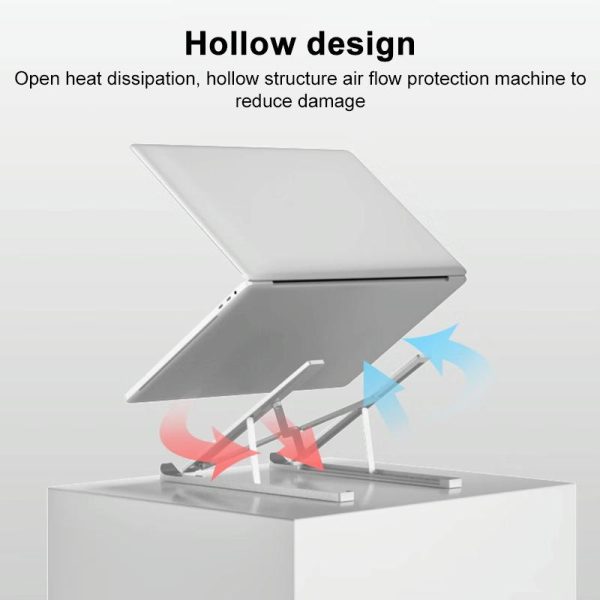 Lenovo Thinkplus Foldable Laptop Stand - Desktop Compatible - Silver - Image 4