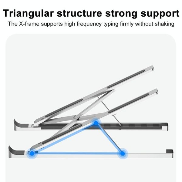 Lenovo Thinkplus Foldable Laptop Stand - Desktop Compatible - Silver - Image 5