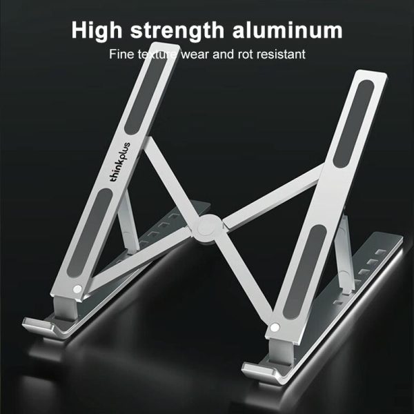 Lenovo Thinkplus Foldable Laptop Stand - Desktop Compatible - Silver - Image 7
