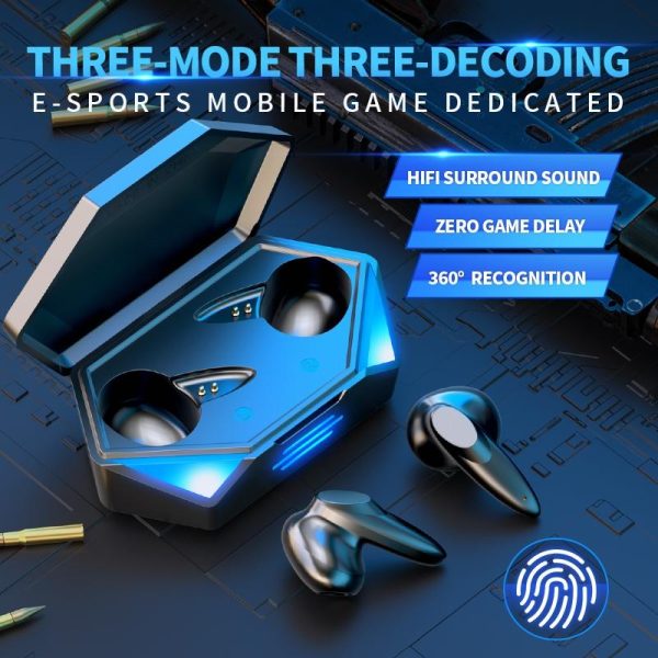 True Stereo Touch Gaming Bluetooth Earphones - G20 Tws 5.2 - White - Image 3