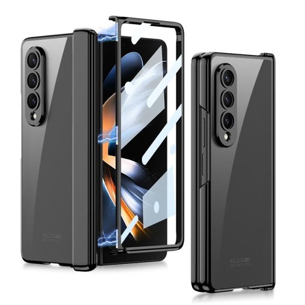 Samsung Galaxy z Fold 4 Magnetic Hinged Folding Case - Wine Red - Image 2
