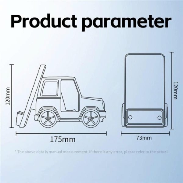 6 In 1 Car Shape Speaker With Clock & Wireless Charger - White - Image 9