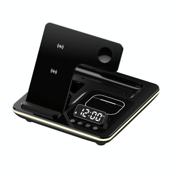 15W 5 In 1 Foldable Wireless Charger Stand - Silver - Image 3