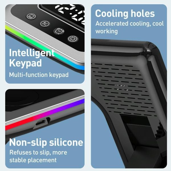 15W 5 In 1 Foldable Wireless Charger Stand - Silver - Image 6