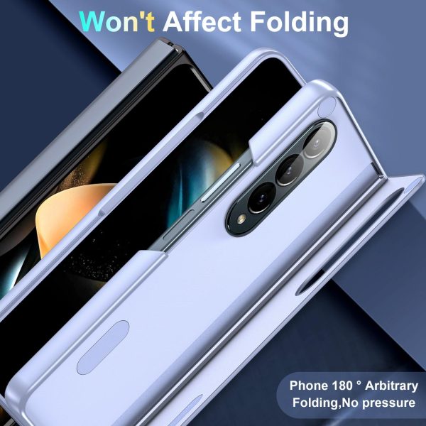 Foldable Phone Case with Holder for Samsung Galaxy z Fold 4 - Full Coverage - Pink - Image 6