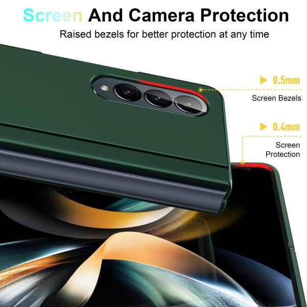 Foldable Phone Case with Holder for Samsung Galaxy z Fold 4 - Full Coverage - Pink - Image 12