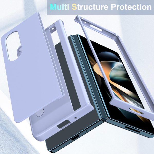 Foldable Phone Case with Holder for Samsung Galaxy z Fold 4 - Full Coverage - Pink - Image 15
