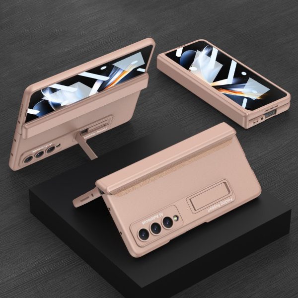 Foldable Magnetic Hinge Case for Samsung Galaxy z Fold 4 - Compact Design - Silver - Image 8