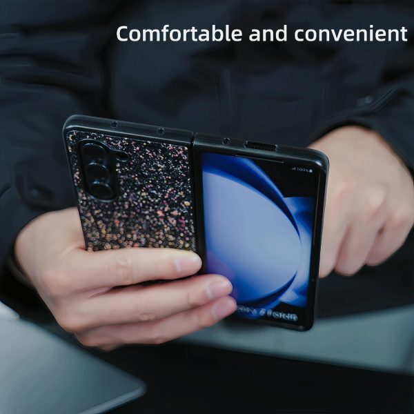 Foldable Diamond Case for Samsung Galaxy z Fold 4 - Compact and Stylish - Flash Green - Image 5