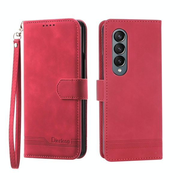 Premium Leather Tpu Case for Samsung Galaxy z Fold 4 / 5g - Pink - Image 2