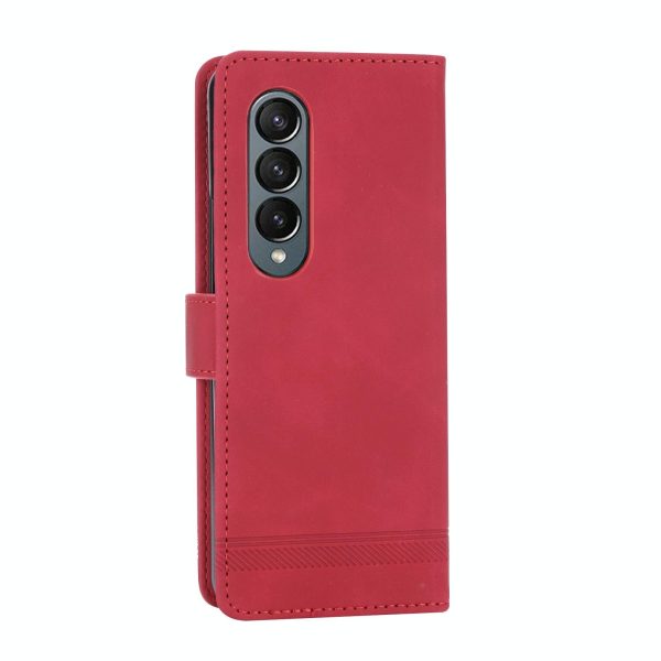 Premium Leather Tpu Case for Samsung Galaxy z Fold 4 / 5g - Pink - Image 4