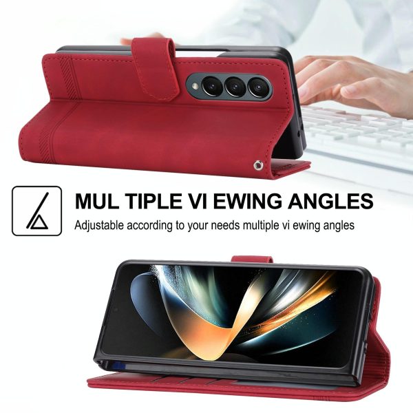 Premium Leather Tpu Case for Samsung Galaxy z Fold 4 / 5g - Pink - Image 6