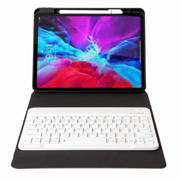 Leather Case With Bluetooth Keyboard For Ipad 9.7 2018 & 2017 - Three-Fold Holder - Purple - Image 5
