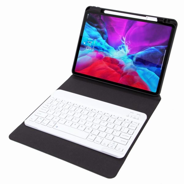 Leather Case With Bluetooth Keyboard For Ipad 9.7 2018 & 2017 - Three-Fold Holder - Purple - Image 6